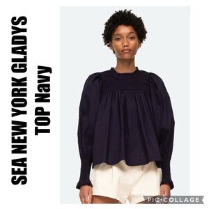 SEA NEW YORK GLADYS TOP Navy